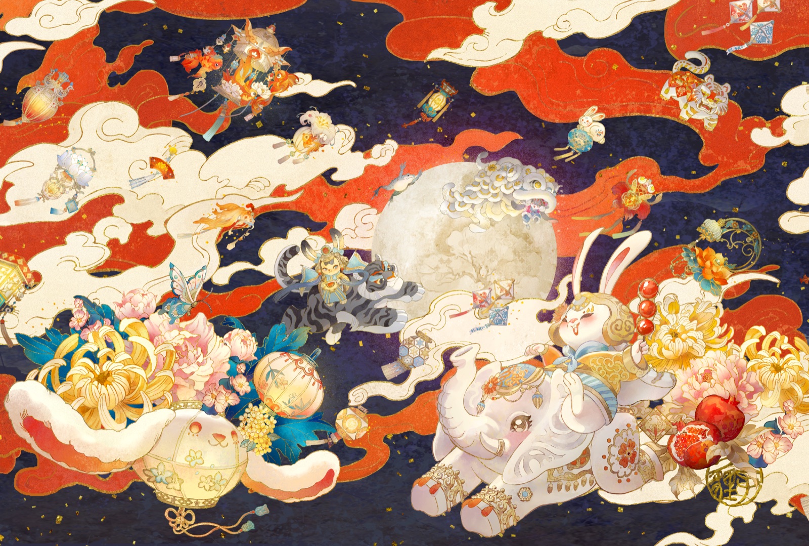 明信片正面2：兔儿爷明信片10x15cm 150张