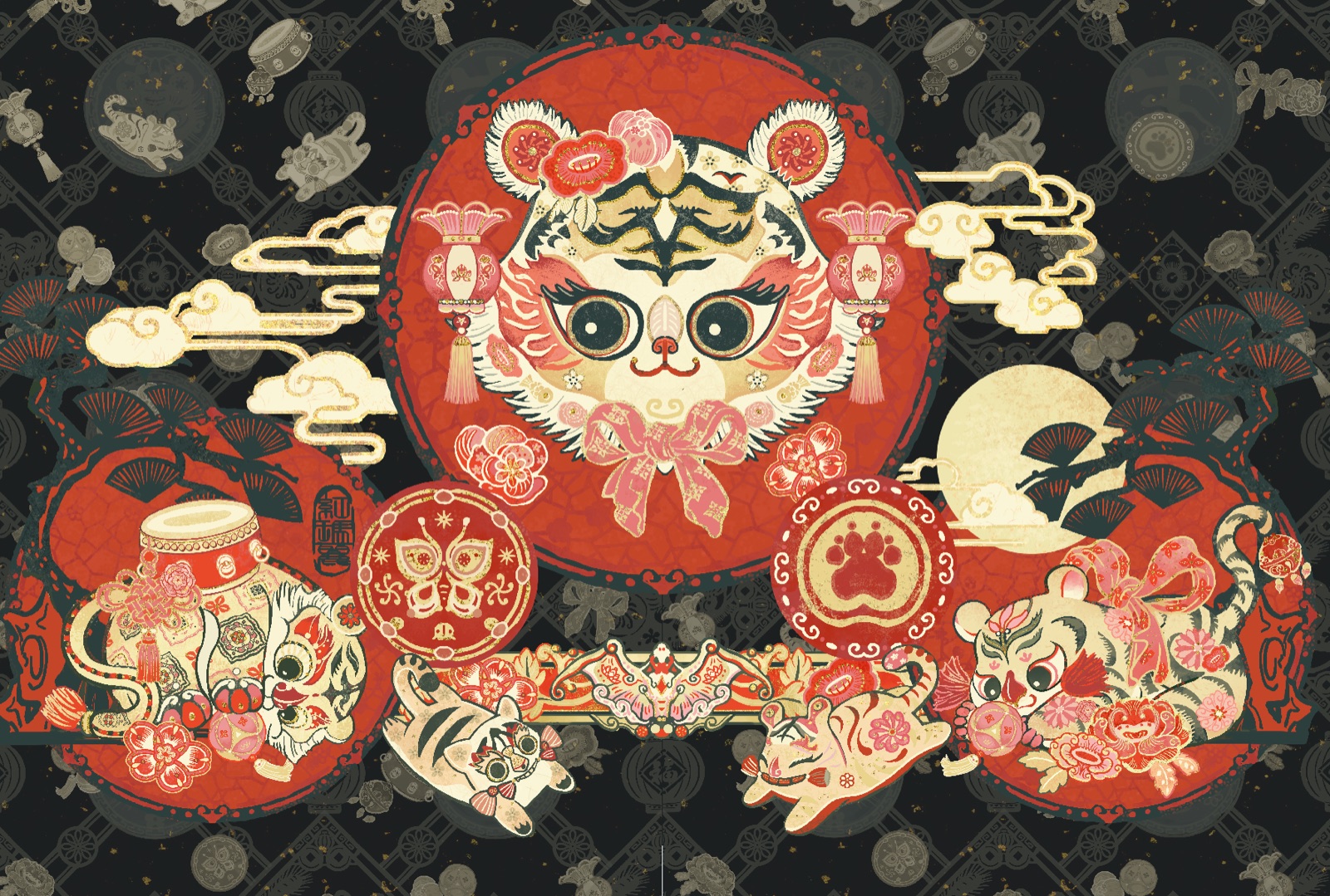 明信片正面4：小老虎10x15cm 100张